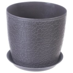 Кашпо верона D180 мм с подставкой, графитовый Idea (М Пластика)