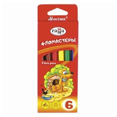 Фломастеры гамма "Мультики", 6 цветов, вентилируемый колпачок, картонная упаковка, 180319_03 Gamma