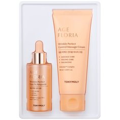 TONY MOLY Age Floria Wrinkle Perfect Ampoule Set Антивозрастная сыворотка и массажный крем