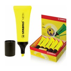 Текстовыделитель STABILO "Neon", желтый, линия 2-5 мм, 72/24