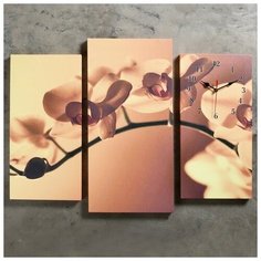 Сюжет Часы настенные модульные «Веточка орхидеи», 60 × 80 см