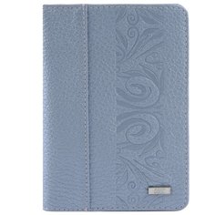 Обложка паспорт PAGE ЛАЗУРЬ Esse, флотер голубой тиснение, 74189