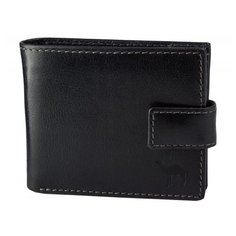 Портмоне мужское с хлястиком Camel 884/K чёрный Dimanche