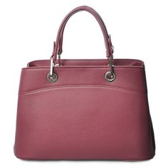 Сумка сэтчел Afina, натуральная кожа, виноград