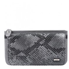 Кошелек Esse, ИНКАНТО GREY 75778 велюр змея/серебро/черный