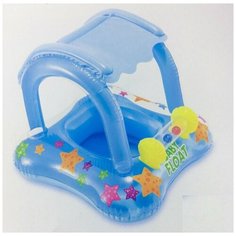 Надувные водные ходунки INTEX "Baby Float" с тентом 81х66см, до 15 кг, от 1 до 2 лет (56581)