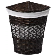 Корзина для белья Wasserkraft Salm WB-270-L темно-коричневая, большая, угловая