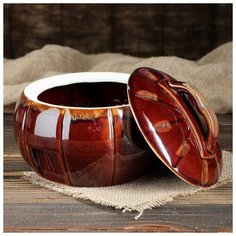 Горшок для запекания Керамика ручной работы "Колбасница", 1,5 л