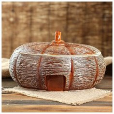 Горшок для запекания Керамика ручной работы "Соломка", 2,5 л