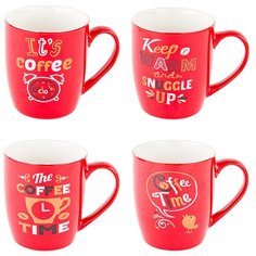 Набор кружек 4 шт. "Coffee time", 240 мл., ENS Group, 1430026-Н4
