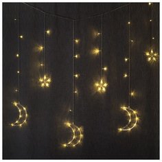 Гирлянда Luazon Lighting Бахрома, 2,7*0,9 м, "Месяц", 138 LED, свечение теплое белое, 8 режимов, 220 V (BH.DECOR.IP20.220.13.42.1.03)