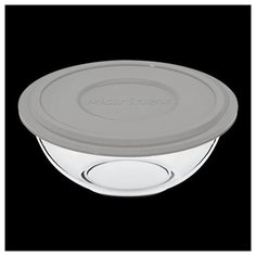 Стеклянная жаропрочная форма для выпечки Marinex Миска 500 мл d15,3 с крышкой BPA Free