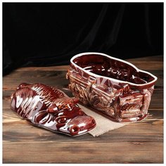 Горшок для запекания Керамика ручной работы "Бычок", 4 л