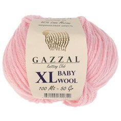 Пряжа Gazzal "Baby Wool XL", 100 м/50 гр, (836 бледно-розовый)