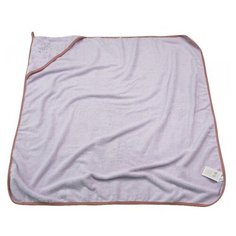 YUMMYKI Полотенце для новорожденных с уголком банное 78х78 см лавандовый