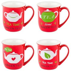 Набор кружек 4 шт. "Tea time", 260 мл., ENS Group, 1430028-Н4