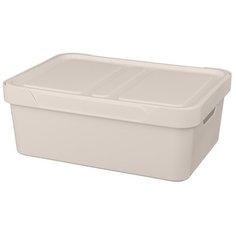 Econova Ящик с крышкой универсальный Luxe 38 х 27.6 х 14 см светло-бежевый