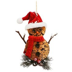 Создание елочного украшения Школа талантов "Деревянный снеговичок" (4304409)