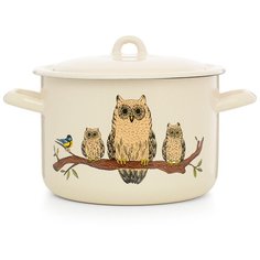 Кастрюля "Совы" цилиндрическая 2,9 л ЭСТЕТ