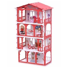 KRASATOYS кукольный домик Елена 000283/000284, белый/красный