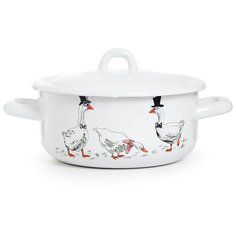 Кастрюля "Гуси" цилиндрическая 1,45 л ЭСТЕТ