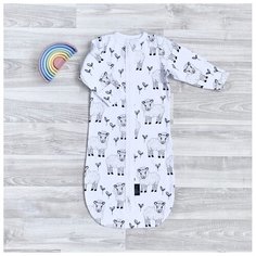 Конверт-мешок Mjolk Basic "Овечки" белый 3-6 мес.