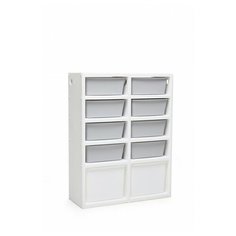 Стеллаж Ifam Mypick Modular Organaizer, материал: пластик, ШxГxВ: 76.5х30х99.3 см, белый/серый