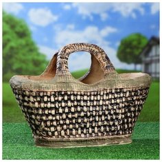 Фигурное кашпо "Плетенка", 15 л 1998810 Керамика ручной работы