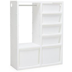 Стеллаж Ifam Mypick Modular Organaizer со штангой для одежды, материал: пластик, ШxГxВ: 45х40х105 см, белый/белый/белый