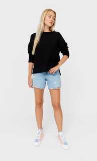 Stradivarius Футболка Из Мягкой Ткани Черный M