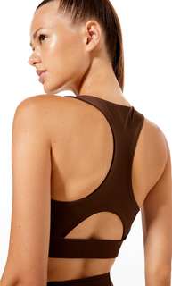 Stradivarius Спортивный Топ С Компрессионным Эффектом Коричневый M
