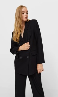 Stradivarius Двубортный Пиджак Черный L