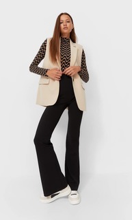 Stradivarius Строгий Жилет Цвет Камня Xl