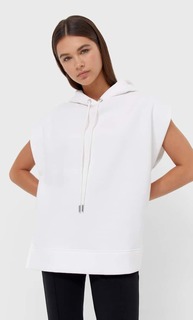 Stradivarius Худи С Подплечниками Цвет Небеленого Полотна Xs