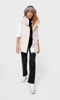 Stradivarius Стеганый Жилет Ванильный S
