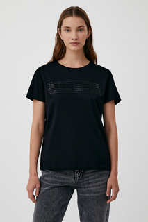 женская футболка из хлопка с декоративной отделкой Finn Flare