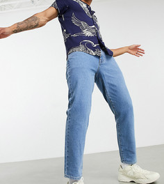 Синие выбеленные джинсы классического кроя ASOS DESIGN-Голубой