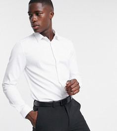 Белая сатиновая рубашка приталенного кроя ASOS DESIGN Premium-Белый
