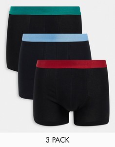 Набор из 3 боксеров-брифов с ярким поясом Bolongaro Trevor-Разноцветный