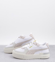 Белые с бежевым кроссовки на толстой подошве Puma Cali Sport – эксклюзивно для Asos-Светло-бежевый цвет