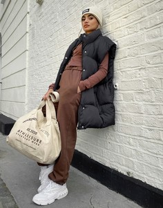 Черный жилет в стиле oversized ASOS Weekend Collective-Черный цвет