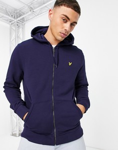 Темно-синий худи на молнии Lyle & Scott