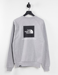 Серый свитшот с рукавами реглан The North Face Red Box