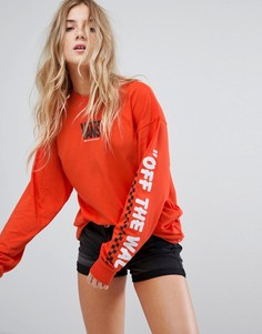 Оранжевый лонгслив Vans