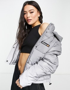 Укороченный пуховик со светоотражающими элементами ellesse-Серебряный