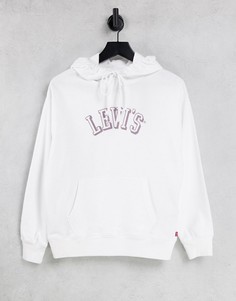 Худи белого цвета с логотипом в университетском стиле Levis-Белый Levis®