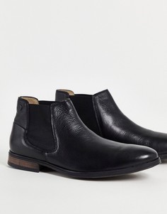 Низкие ботинки челси из гладкой кожи черного цвета Jack & Jones-Черный цвет