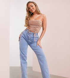 Светло-голубые джинсы прямого кроя в стиле 90-х ASOS LUXE Hourglass-Голубой