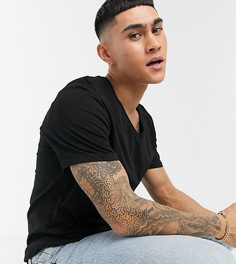 Черная футболка с V-образным вырезом ASOS DESIGN-Черный цвет