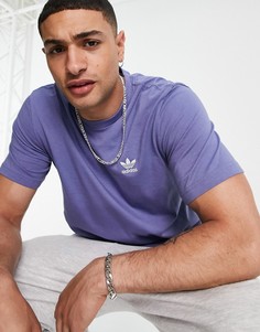 Темно-фиолетовая футболка adidas Originals Essentials-Голубой